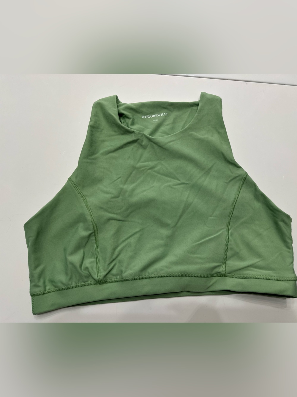 WeWoreWhat Sage Green High Neck Activewear Sports Bra Cropped Tank XL